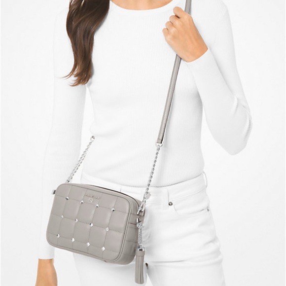 Michael Kors - Jet Set Medium Studded Quilted Leather Camera Bag - Picture 9 of 9